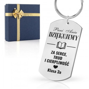 Nieśmiertelnik brelok z grawerem dla nauczyciela - Wdzięczni uczniowie