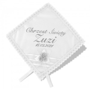 Szatka do chrztu z haftem imienia - Błogosławiony dzień
