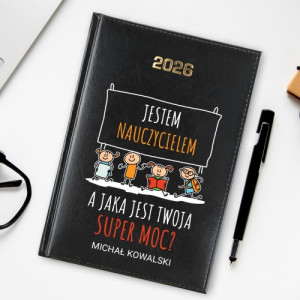 Kalendarz na 2026 z nadrukiem dla nauczyciela - Mam super moce