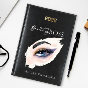 Kalendarz 2026 z nadrukiem dla kosmetyczki - Beauty boss