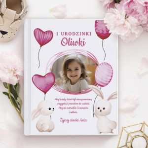 Księga baśni Roszpunka z nadrukiem na 1 urodziny dziewczynki - Przygoda