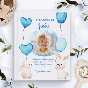 Księga baśni Jaś i Małgosia z nadrukiem zdjęcia dla chłopca - Baloniki