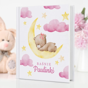 Księga baśni Kopciuszek z nadrukiem dla dziewczynki - Śpij słodko