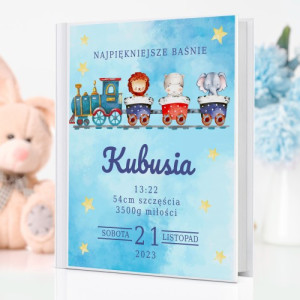 Księga baśni Mała syrenka z nadrukiem dla chłopca - Stacyjkowo