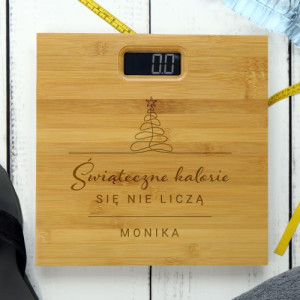 Waga łazienkowa z grawerem dla niej - W Święta można