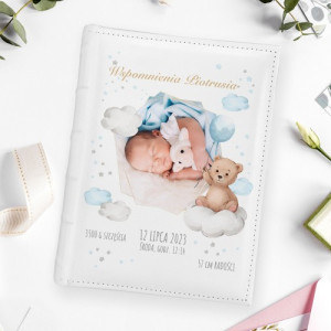 Album na zdjęcia dla chłopca z nadrukiem - Radość dziecka
