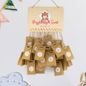 Kalendarz adwentowy dla dziecka z nadrukiem - Przytulaste Święta