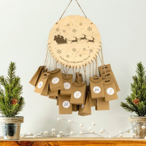 Kalendarz adwentowy dla dziecka z nadrukiem - Zimowa kraina