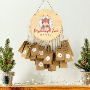 Kalendarz adwentowy dla dziecka z nadrukiem - Przytulaste Święta