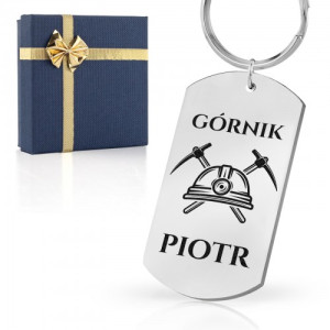 Nieśmiertelnik brelok z grawerem dla górnika - Najlepszy w fachu