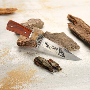 Nóż myśliwski z grawerem imienia dla niego - Wilk