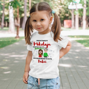 Koszulka dziecięca z nadrukiem na 3-4 lata (r.110-122) - Byłam grzeczna