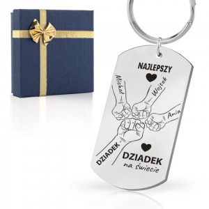 Nieśmiertelnik brelok z grawerem dla dziadka - Jeden za wszystkich