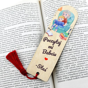Zakładka do książki z nadrukiem dla babci - Poczytaj mi babciu