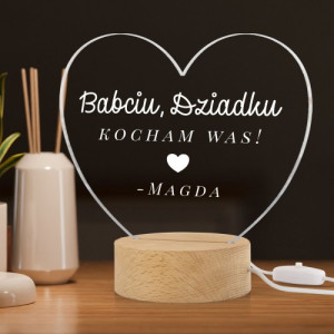 Lampka LED z nadrukiem dla babci i dziadka - Dziadkowie