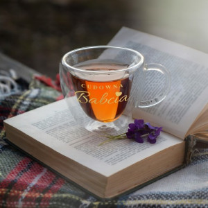 Szklanka termiczna z uchem i nadrukiem dla babci - Najwspanialsza