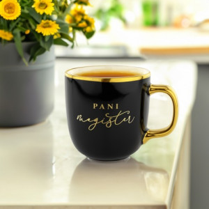 Kubek ze złotym uchem i nadrukiem dla kobiety - Celebrytka