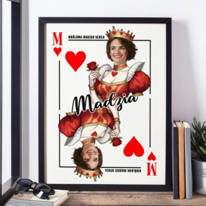 Plakat w ramce (30x40 cm) ze zdjęciem dla niej - Dama