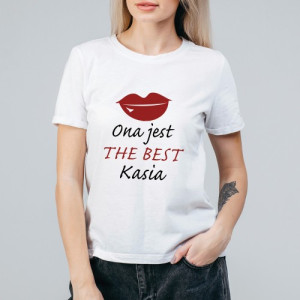 Koszulka damska z nadrukiem dla niej Rozmiar M - Ona jest THE BEST