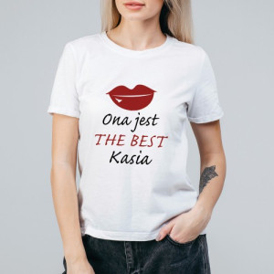 Koszulka damska z nadrukiem dla niej Rozmiar L - Ona jest THE BEST