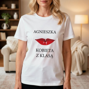 Koszulka damska z nadrukiem imienia Rozmiar L - Kobieta z klasą