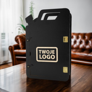 Kanister barek czarny z grawerem - Twoje logo