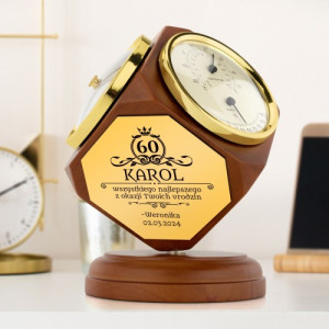 Stacja pogody: termometr, barometr i higrometr z grawerem - Pogoda życia