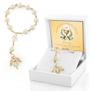 Dziesiątek różańca na komunię dla dziewczynki - Ave Maria!