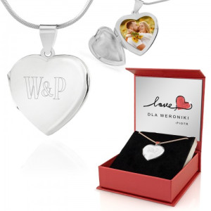 Sekretnik srebrny ze zdjęciem i dedykacją dla ukochanej - In the air