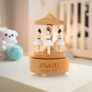 Pozytywka baletnica z grawerem dla dziewczynki - Melodia kroków