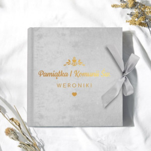 Album na zdjęcia welurowy z nadrukiem na komunię - Święta chwila