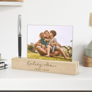 Ramka na zdjęcia i organizer na biurko z grawerem dla mamy - Blisko Ciebie