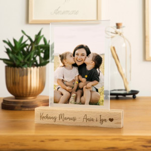 Ramka na zdjęcie 10x15 cm z grawerem dla mamy - Całusy od dzieci