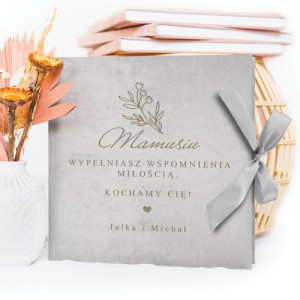 Album na zdjęcia welurowy z grawerem dla mamy - Dobre wspomnienia