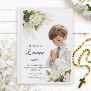 Biblia dla dzieci na I Komunię Świętą dla chłopca - Przyjdź Panie Jezu