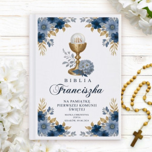 Biblia dla dzieci na I Komunię Świętą dla chłopca - W Hostii ukryty