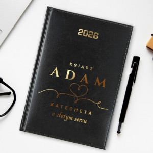 Kalendarz na 2026 z nadrukiem dla katechety - Złote serce