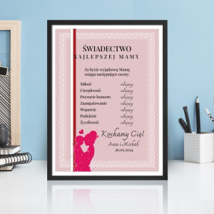 Plakat w ramce (30x40) na Dzień Mamy - Wyjątkowa mamusia