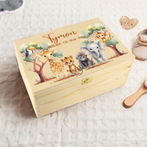 Pudełko wspomnień z nadrukiem dla dziecka - Safari