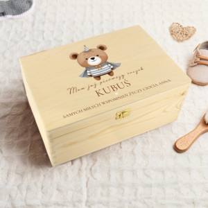 Pudełko wspomnień z nadrukiem dla dziecka na urodziny - Mam roczek