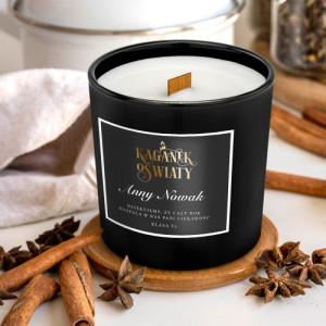 Świeca zapachowa z drewnianym knotem dla nauczycielki - Kaganek Oświaty