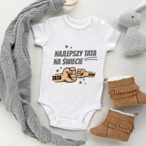 Body niemowlęce r. 74 z nadrukiem dla chłopca - Tata i syn