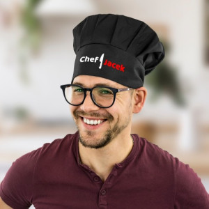 Czapka kucharska z nadrukiem dla niego - Szef kuchni