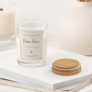 Świeca sojowa zapachowa z nadrukiem dla nauczycielki - Ze świecą szukać