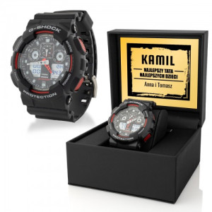 Zegarek sportowy Casio G-shock GA-100-1A4ER dla taty - Najlepszy