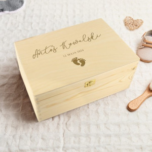 Pudełko wspomnień z grawerem dla dziecka - Memory box