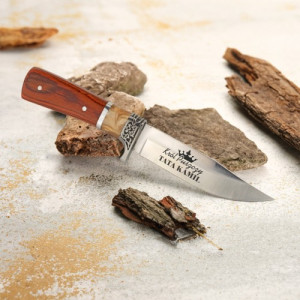 Nóż myśliwski z grawerem dla taty - Król puszczy