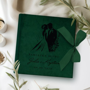 Album na zdjęcia welurowy z grawerem na ślub - Sakramentalne TAK
