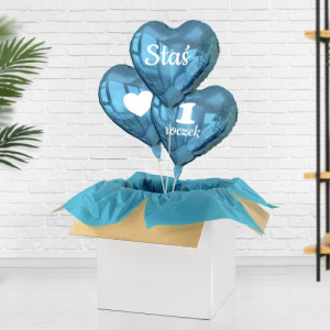 Balony z helem w pudełku na urodziny dla dziecka - Urodzinki