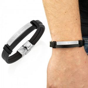 Bransoletka męska z grawerem na 10 rocznicę ślubu - Małżonkowie